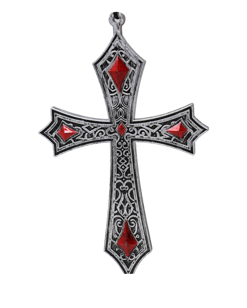 Silbernes Gothic Kreuz Kostümkette