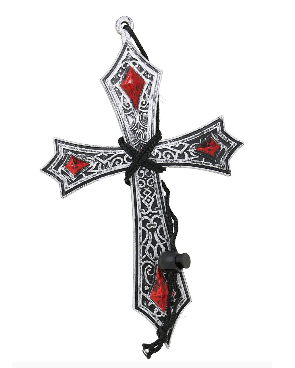 Silbernes Gothic Kreuz Kostümkette