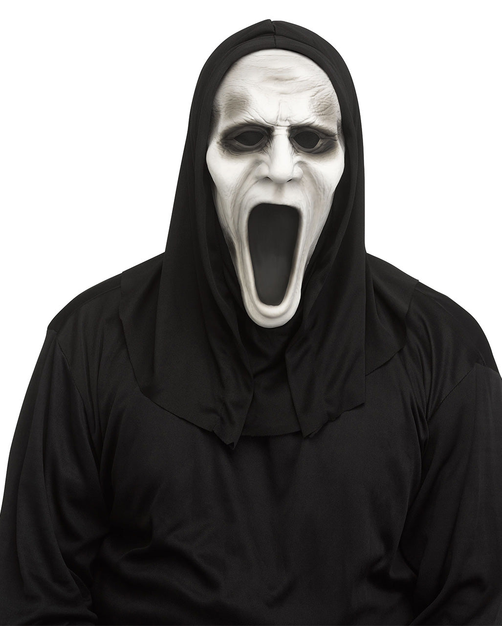 Halbmaske Silent Screamer mit Kapuze