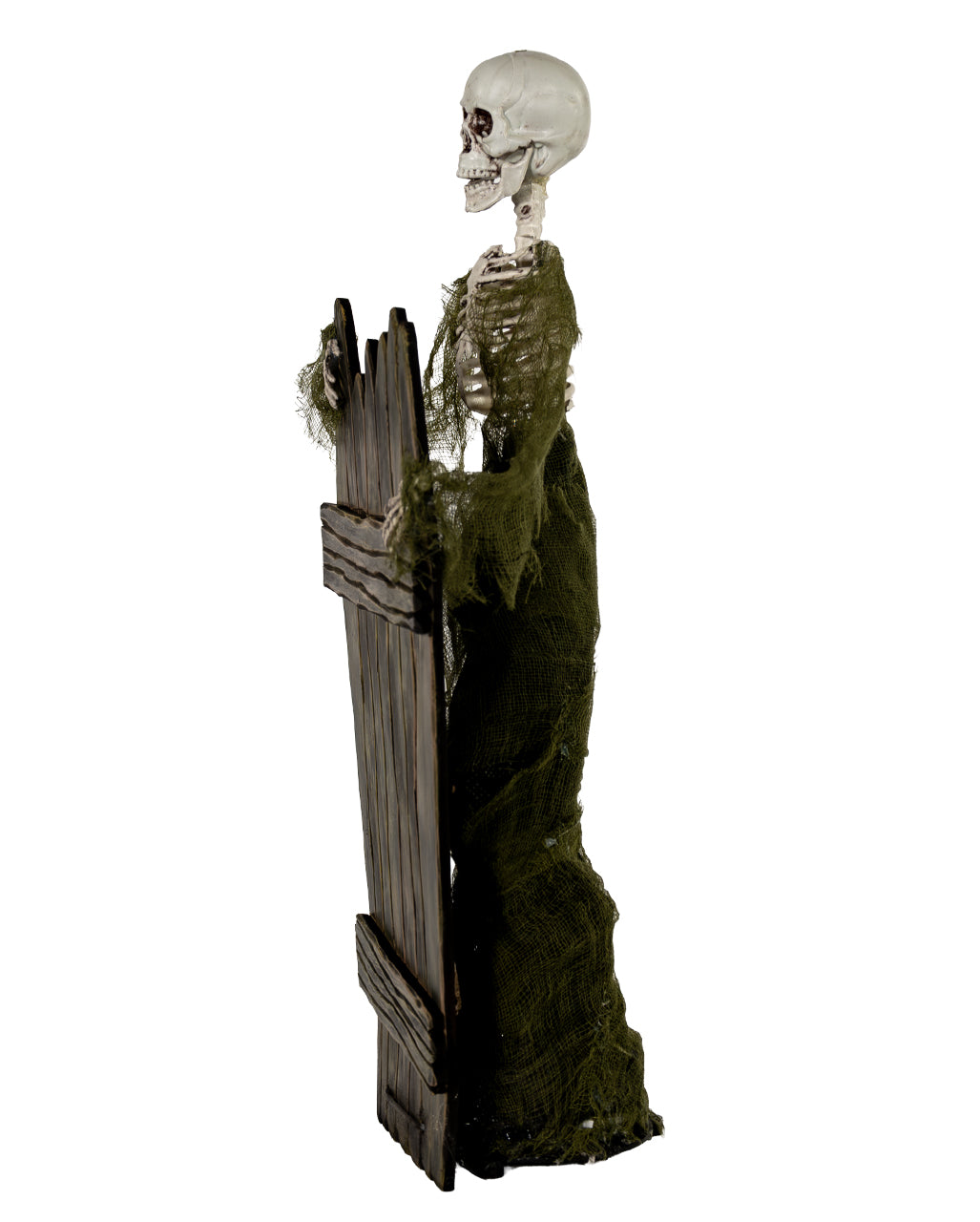 Skelett am Sargdeckel Halloween Animatronic 40cm