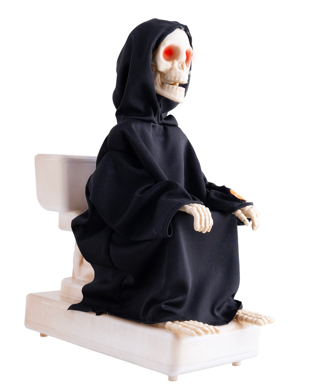Skelett auf Toilette mit Licht, Sound & Bewegung 35cm