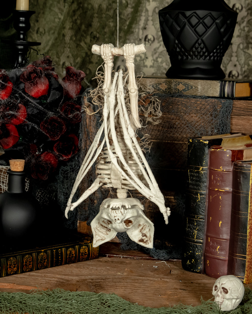 Skeleton Bat With Movable Wings 27cm