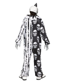 Skelett Horror Clown Kinder Kostüm mit Maske