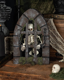 Skelett im Gefängnis Animatronic 31cm