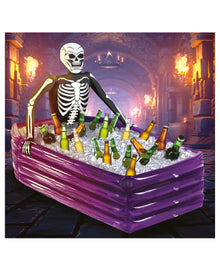 Skeleton In Coffin Drink Cooler Inflatable 100x35cm
