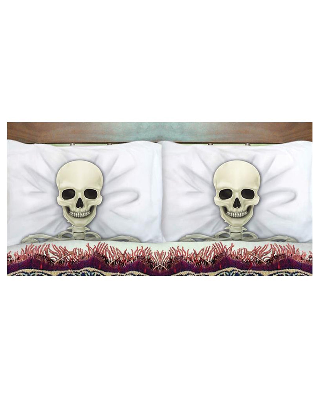 2 Skeleton Pillowcases 80x50cm