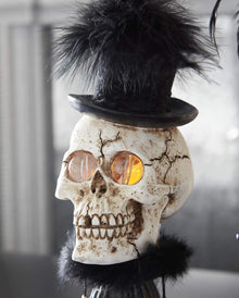 Mrs. Skelett Halloween Büste mit LED Augen 42cm