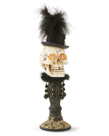 Mrs. Skelett Halloween Büste mit LED Augen 42cm