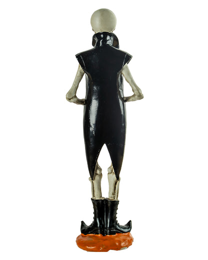 Skeletfiguur Met Staarmantel & Pompoen 36cm
