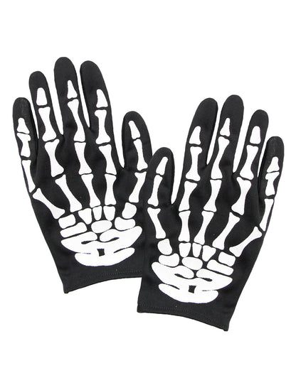 Kostümhandschuhe mit Skeletthand