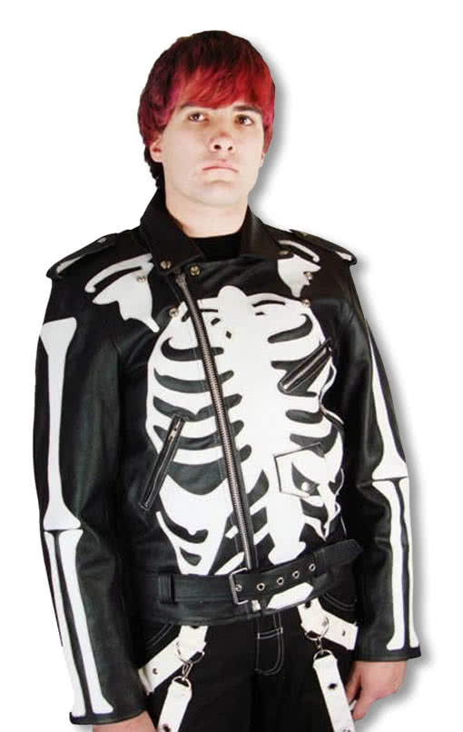 Skelett Lederjacke