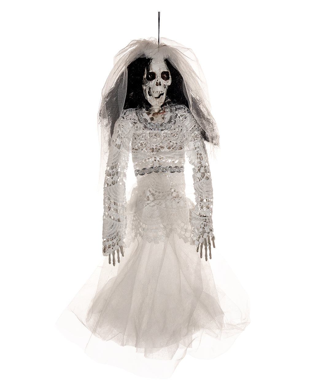 Skeleton Bride In Wedding Dress Hanging Figure 40cm