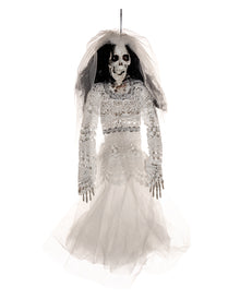 Skelettbraut im Hochzeitskleid Hängefigur 40cm