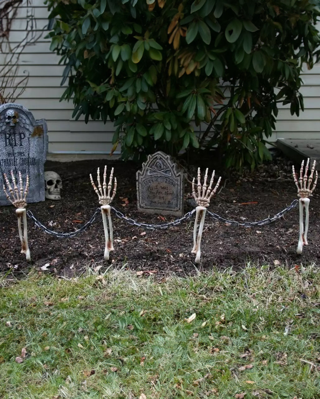 Skeleton Hand Garden Plug Fence