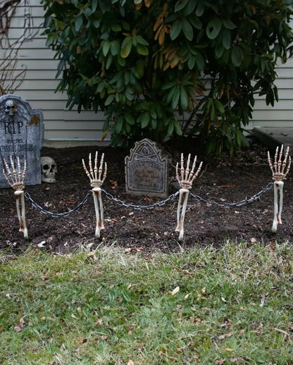 Skeleton Hand Garden Plug Fence