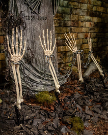 Skeletthand Gartenstecker Zaun