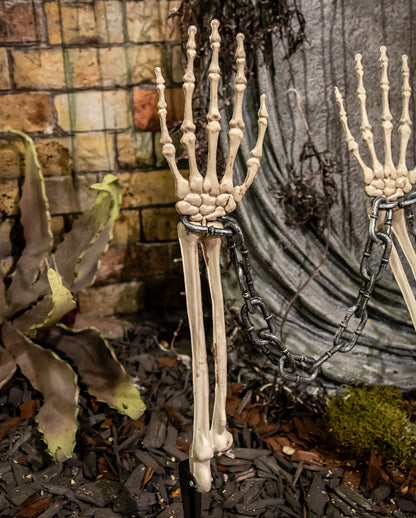 Skeleton Hand Garden Plug Fence