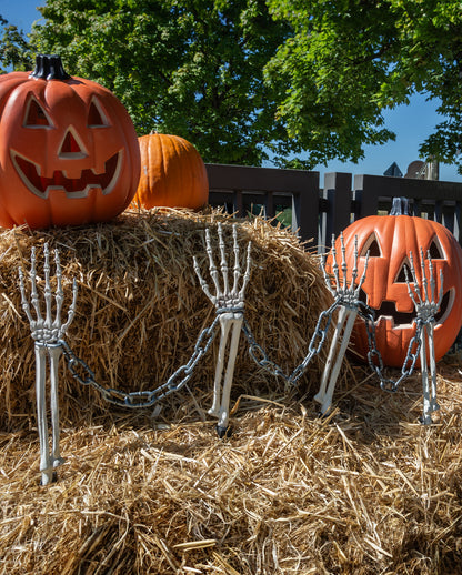 Skeleton Hand Garden Plug Fence