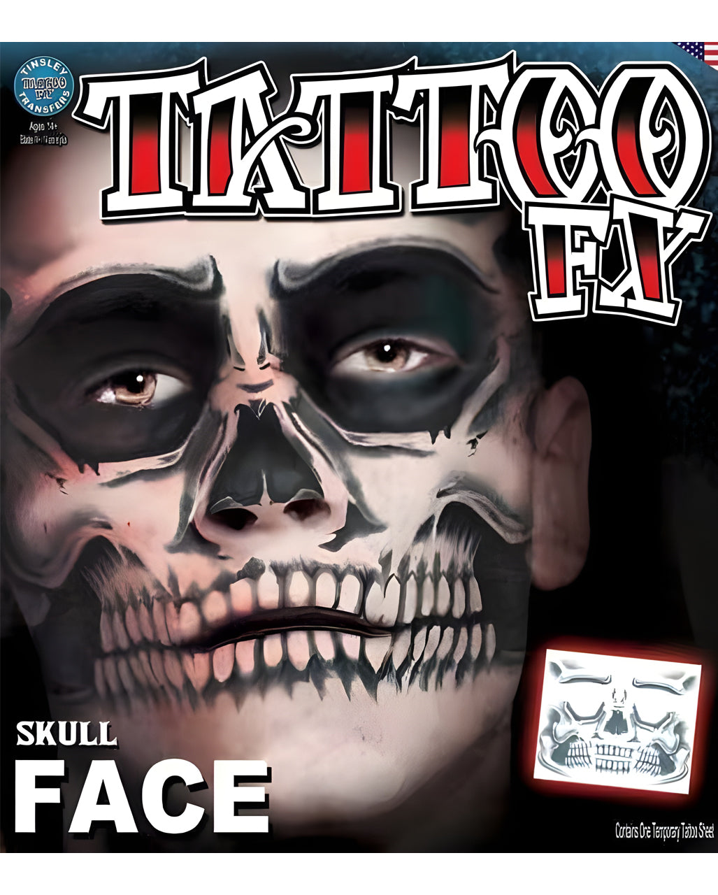 Totenkopf Gesichtstattoo