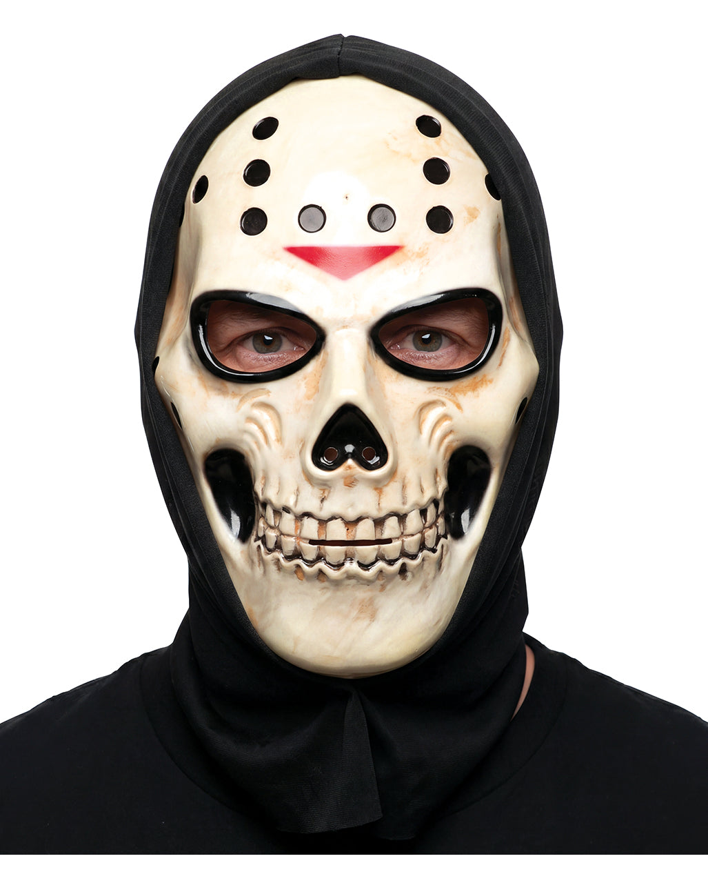Skull Hockey Mask with Hood