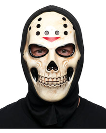 Skull Hockey Maske mit Kapuze