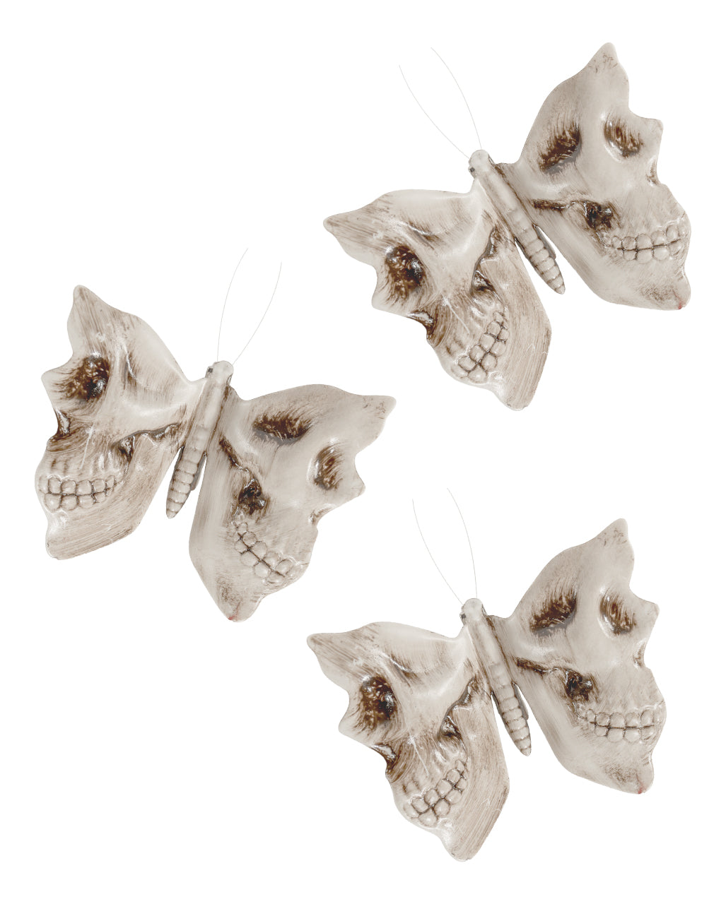 Skull Butterfly Decorative Clips 3 Pcs.