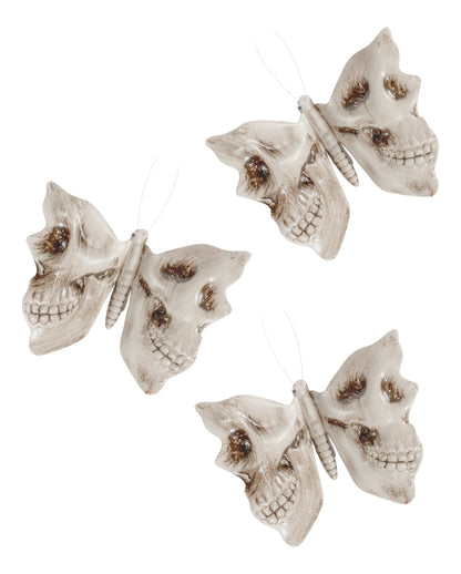 Skull Butterfly Decorative Clips 3 Pcs.
