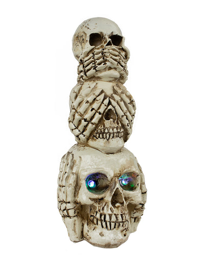 Totenkopf Turm mit LED Augen 20 cm