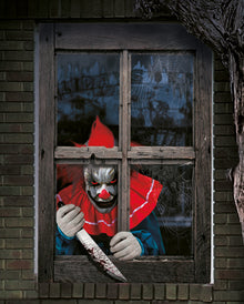 Slasher the Clown Fake Fenster Halloween Deko 80x120cm