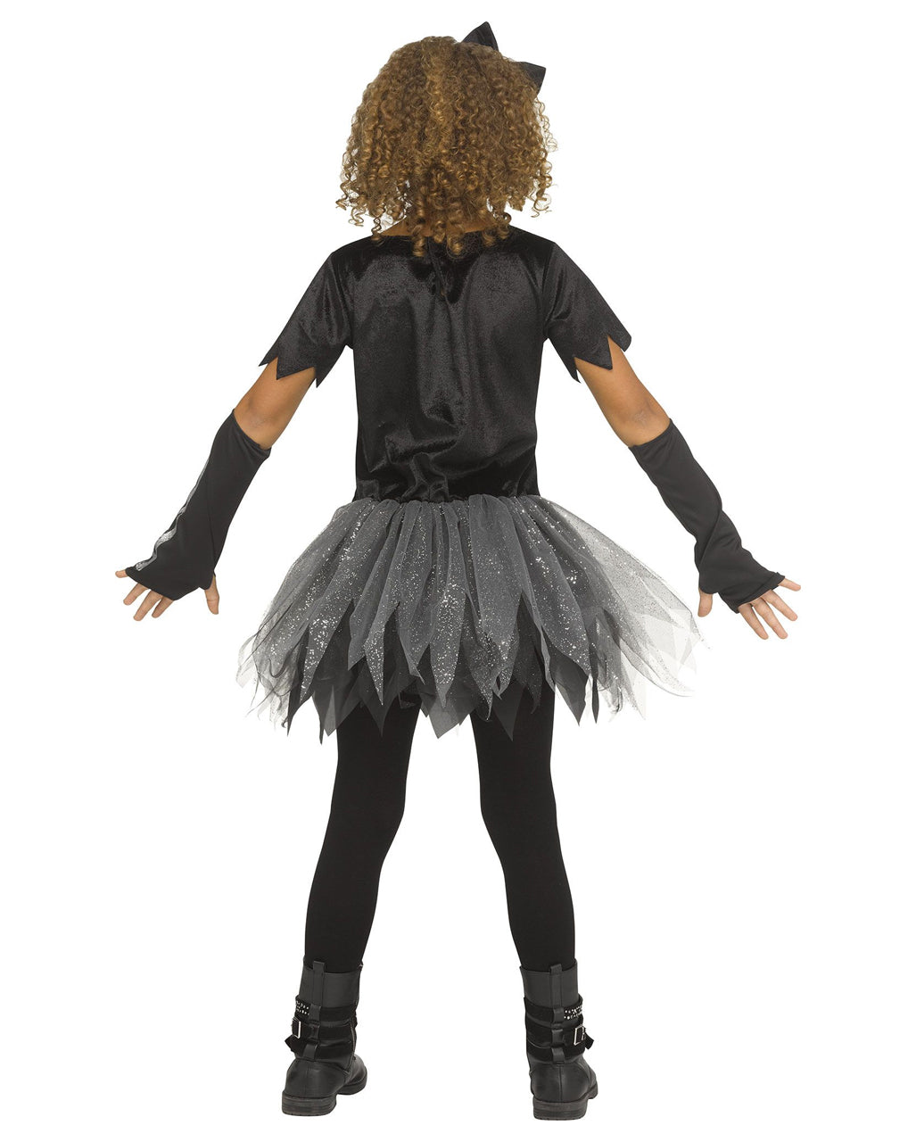 Silver Glitter Skelett Girl Mädchenkostüm