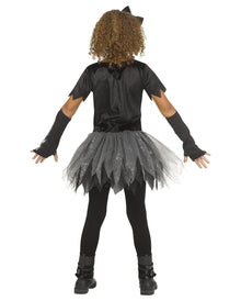Silver Glitter Skelett Girl Mädchenkostüm