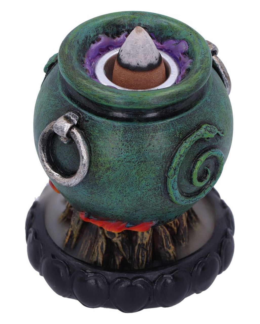 Hexenkessel mit Schlange für Backflow Räucherkegel 7,5cm