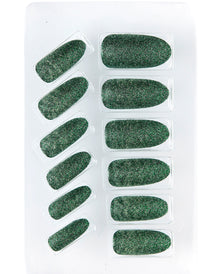 Smaragdgrüne Glitzer Fingernägel 12 St.