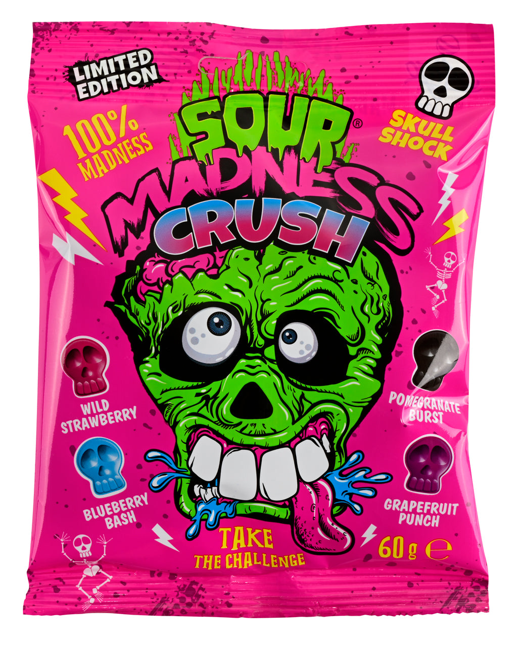 Sour Madness Crush Totenkopf Bonbon Mix 60g
