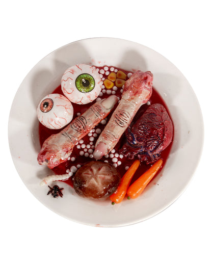 Speiseteller mit blutigem Herz, Finger & Augen 20cm