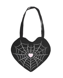 Spiderweb Heart Tragetasche in Herzform