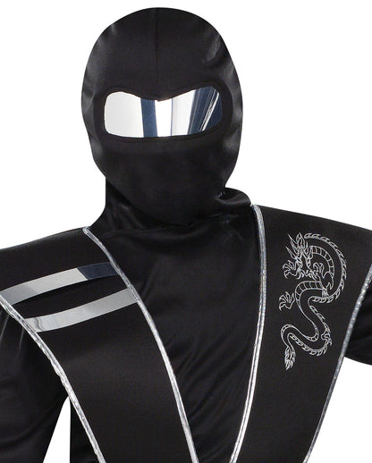 Kinder Ninja Kostüm mit Spiegel Effekt