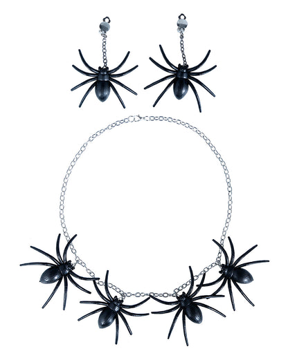 Ensemble Collier Et Boucles D'oreilles Araignée