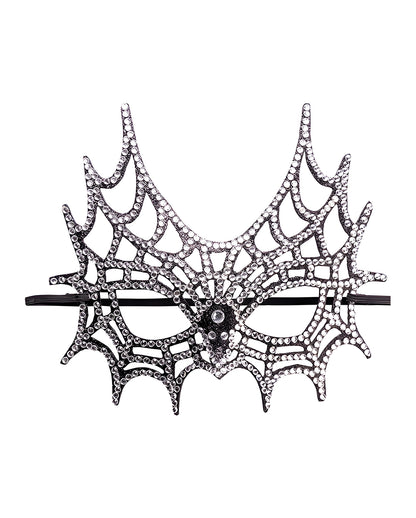 Spinnennetz Maske mit Strass