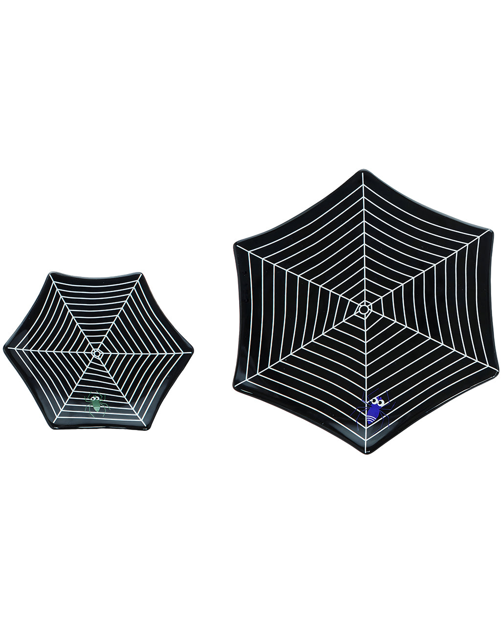Spinnennetz Deko Teller 2er Set