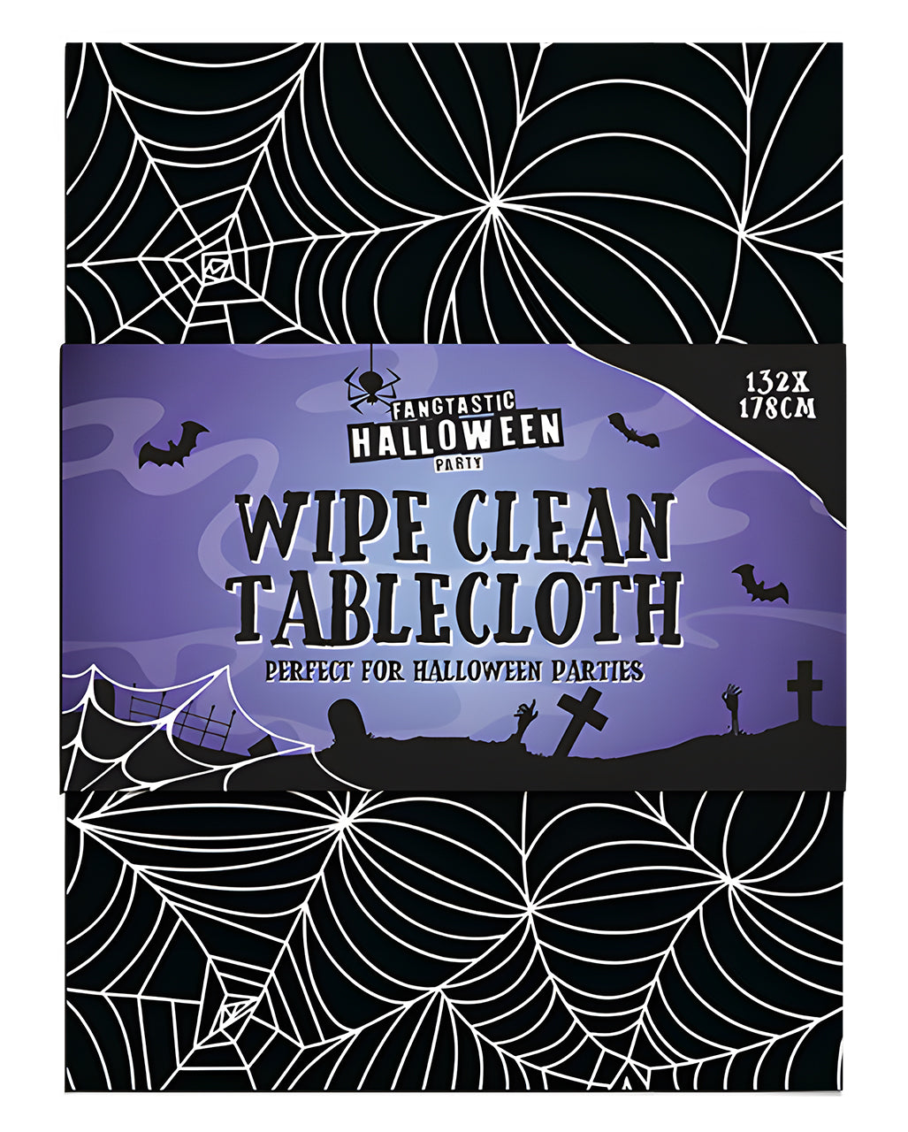 Tovaglia Halloween A Ragnatela 132x178cm