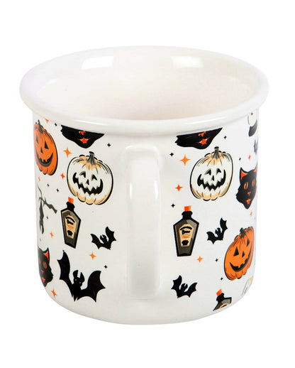 Spooky Cat & Pumpkin Halloween Mug