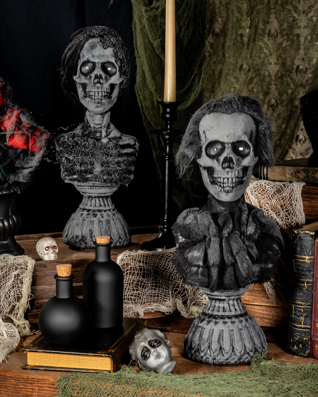 Spooky Geisterbüste "Sir Gruesome" mit Sound & Licht 38cm