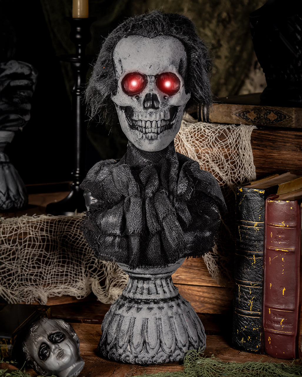 Spooky Geisterbüste "Sir Gruesome" mit Sound & Licht 38cm