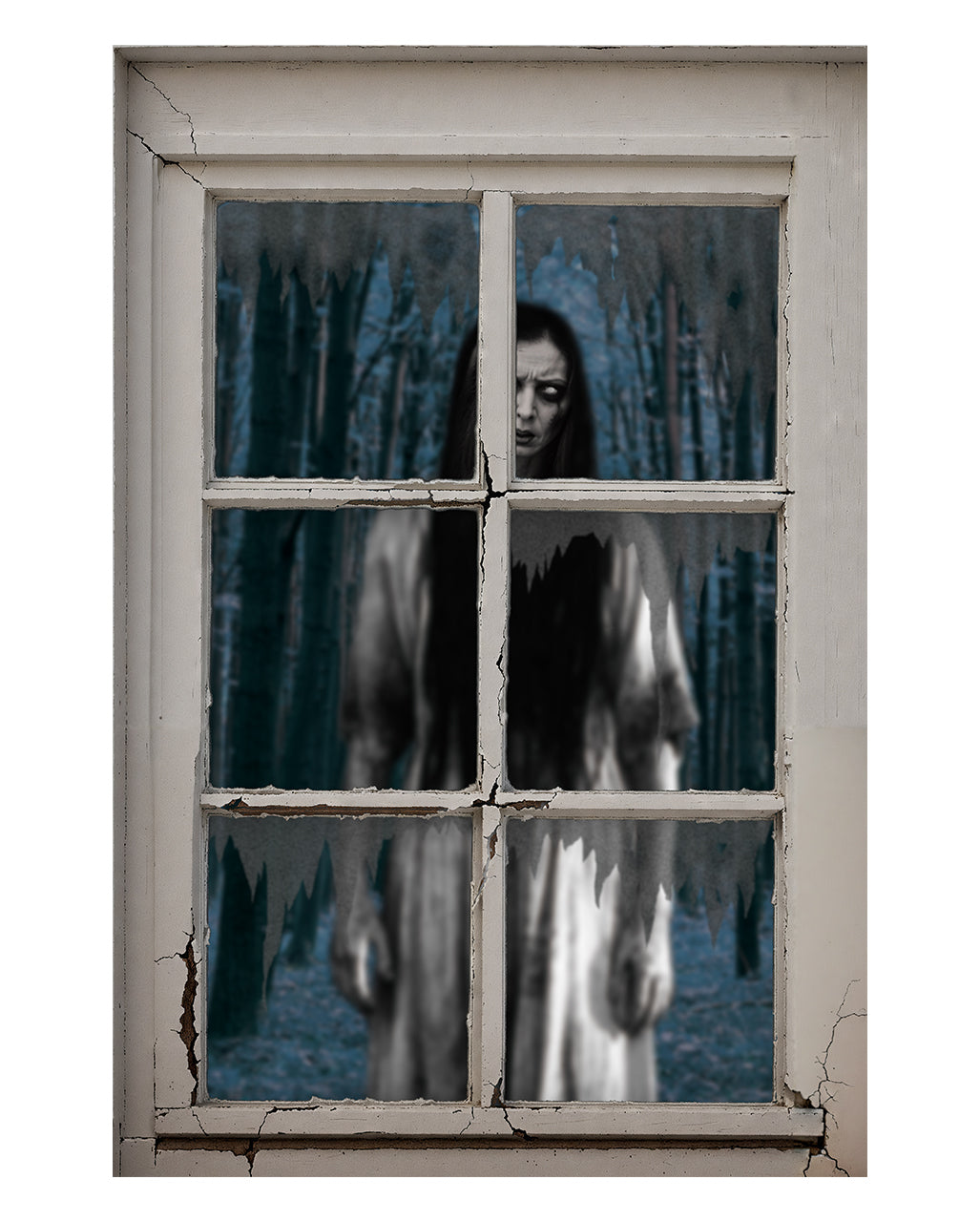 Spooky Geistermädchen Halloween Fensterdeko