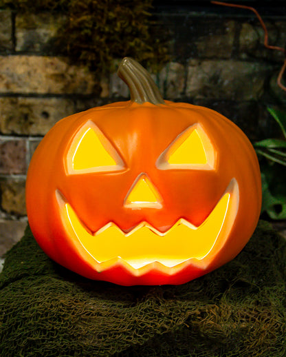 Spooky Halloween Pumpkin With Light 23cm