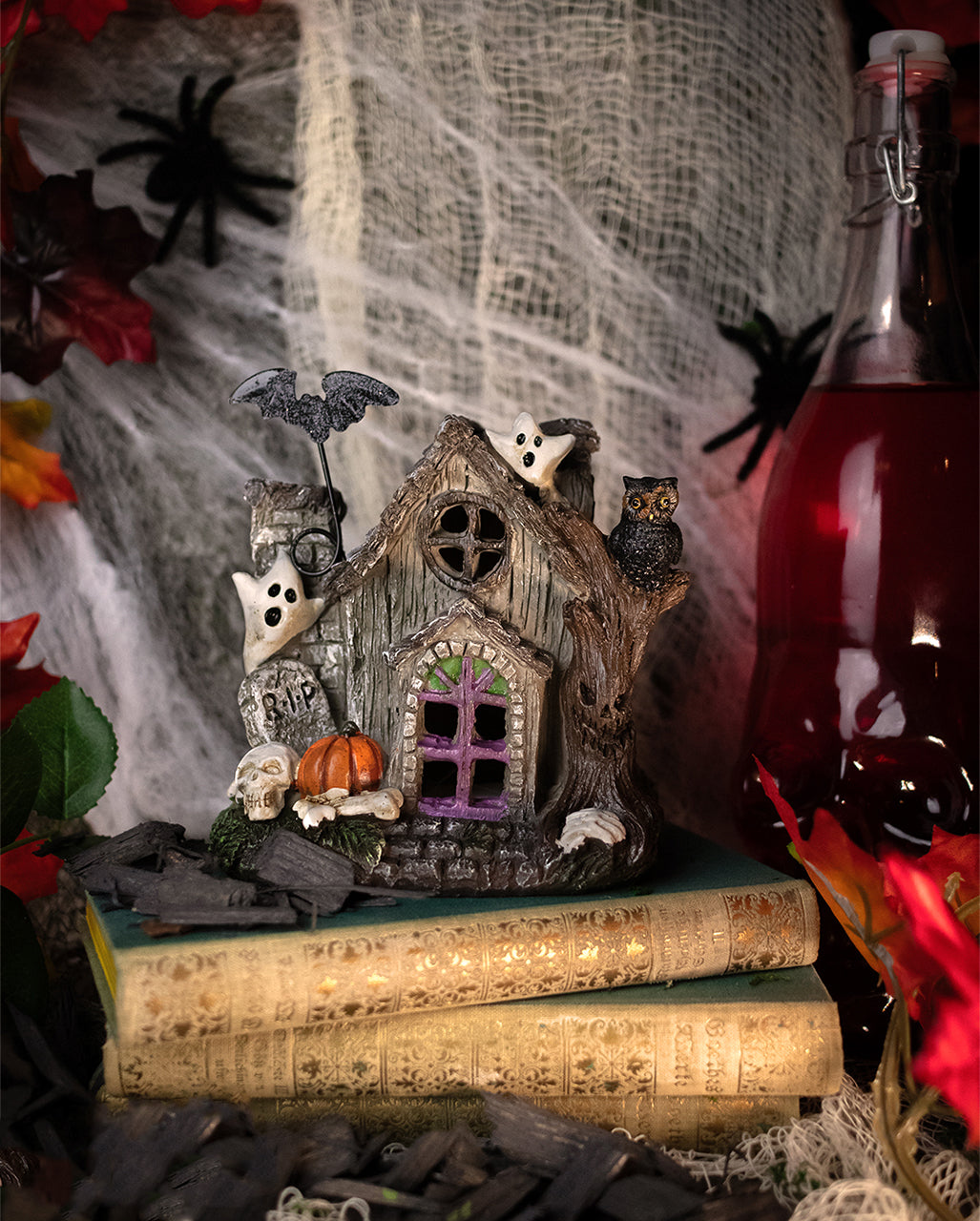 Scary Haunted House mit LED 17cm