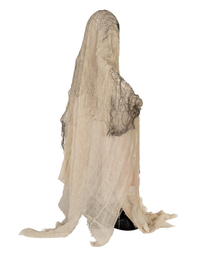 Spooky Trick Or Treat Ghost Animatronic With Light, Sound & Movement 90cm