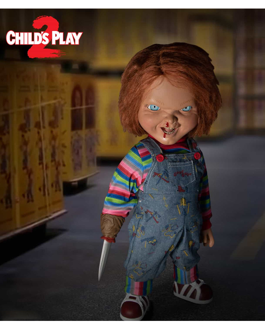 Sprechende Child's Play Menacing Chucky Puppe 38cm
