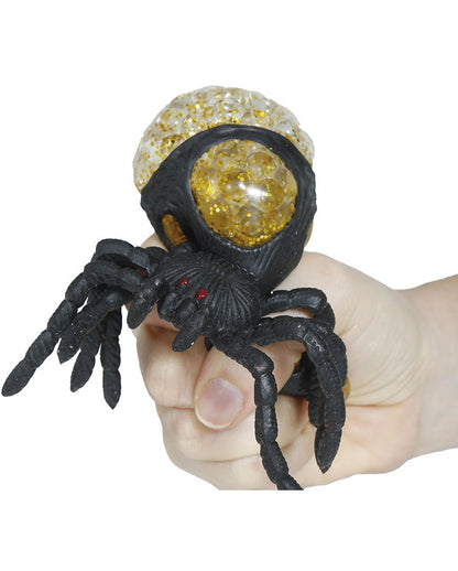 Squishy Spinne mit goldenem Bubble Beads Schleimkörper